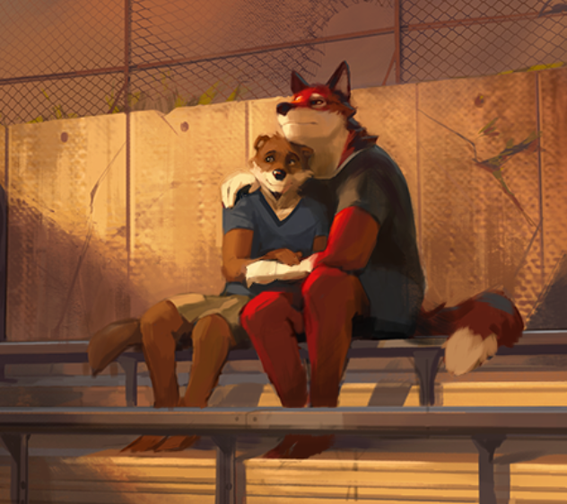 Cropped CG from Echo; Chase and Leo